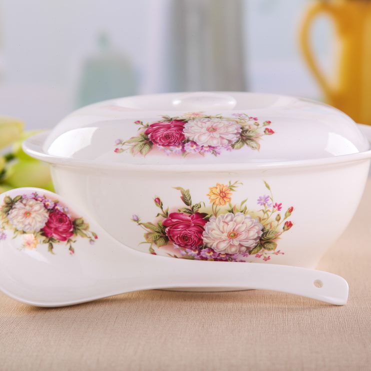 碟 微波炉碗盘结婚礼品碗套件适用骨瓷餐具套装组合