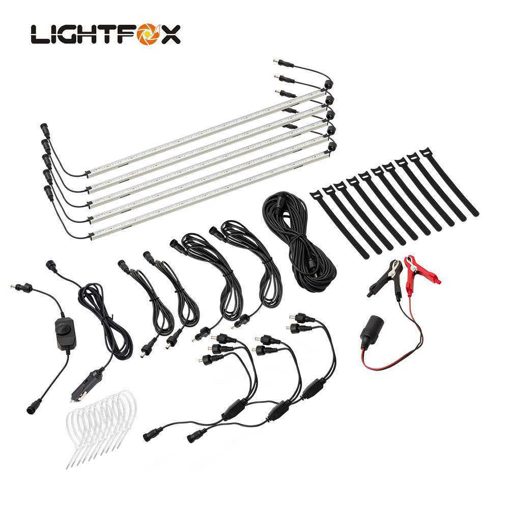 防水帐篷灯套装五件套野外照明灯条12V露营灯