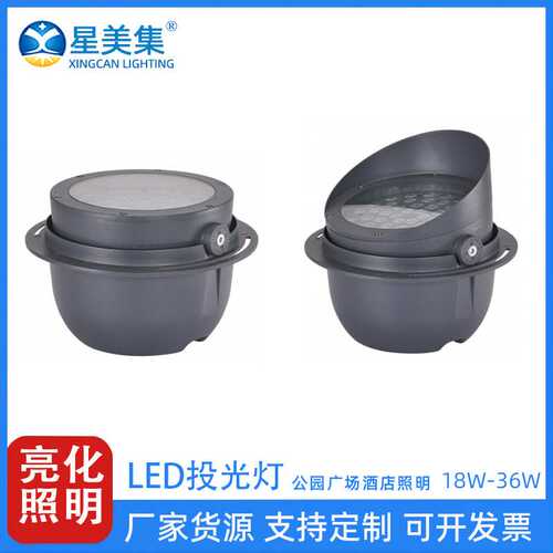 LED投光灯18W24W半埋式树桩灯明装草坪灯射灯桥梁园林公园