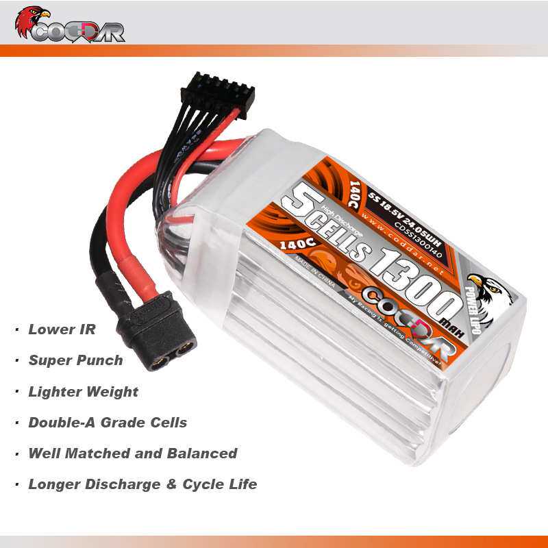 鹰氪CODDAR 1300MAH 5S 18.5V 140C竞赛花飞航模锂电池LIPO