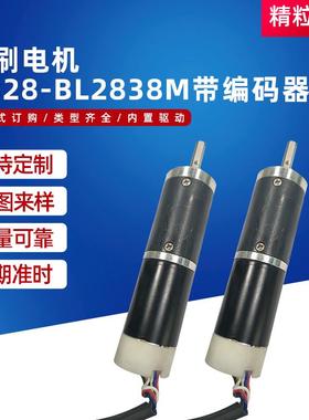 无刷电机GB28-BL2838M带编码器慢煮机电推剪智能机器人减速马达