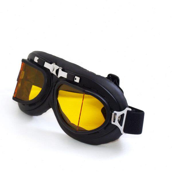 韩国防风行飞折哈雷摩托车风镜二黑电动车战护目镜头盔0员8T角风