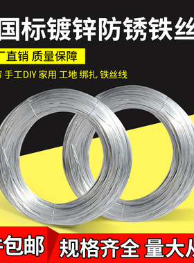 镀锌铁丝铁线扎丝扎线手工diy防锈工地建筑8 14号挂窗帘细铁丝线
