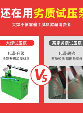 手动试压泵打压机压力泵家用ppr水管增压测压泵地暖检漏仪试压器