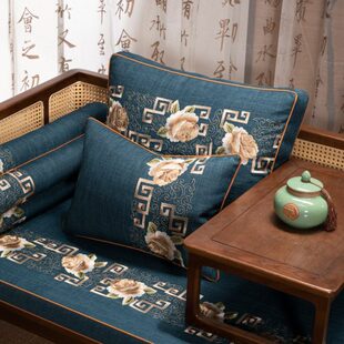 飘窗垫新中式防滑套罩坐垫家用垫子罗汉床沙发轻奢红木垫四季通用