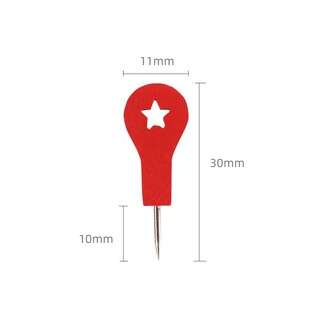 红色立体地标图i钉地图标记软木板毛毡照片墙木质装 饰钉35枚一盒