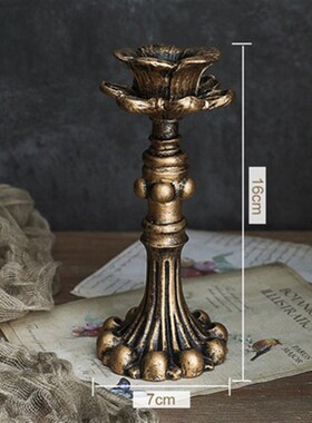 法式古典烛台摆h件礼物欧式复古怀旧水晶球底座底托置物架装饰摆