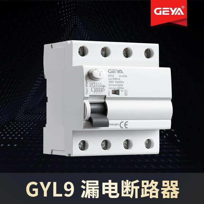 GEYA格亚GYL9漏电保护断路器AC型A型25A 40A 63A开关AC-S型2P 4P