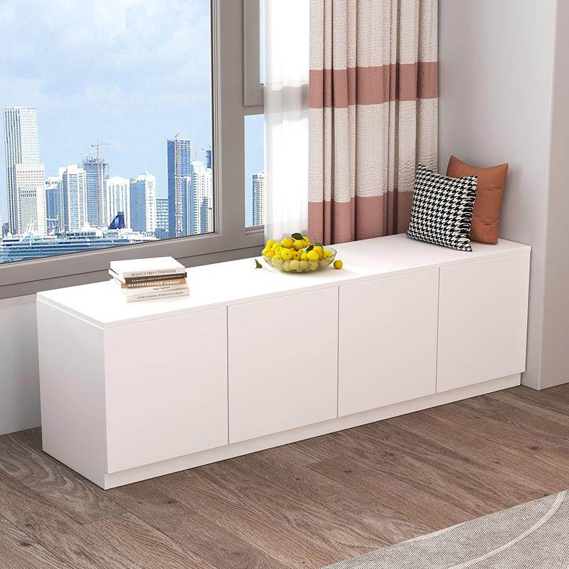 实木阳台柜子储物柜家用可坐阳台大容量地柜矮柜收纳置物柜军之军