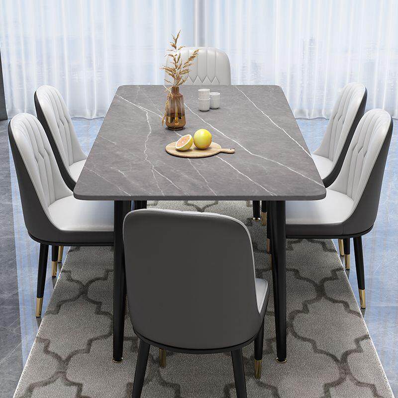 香丽华庭意式岩板餐桌餐椅组合现代简约家用小户型方桌轻奢4/6人