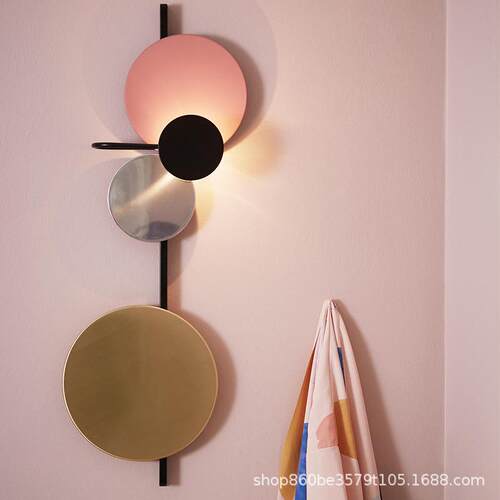造心家具|设计师装饰壁灯简约轻奢Ins彩色Wall lamp铜材家具尾货