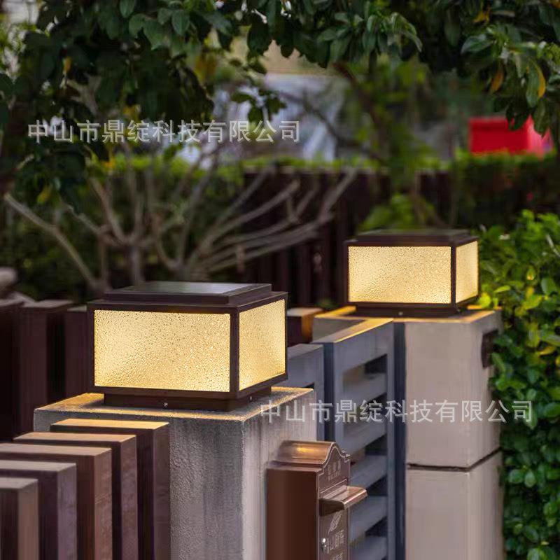 户外防水太阳能柱头灯庭院灯别墅花园大门围栏围墙灯景观门柱灯