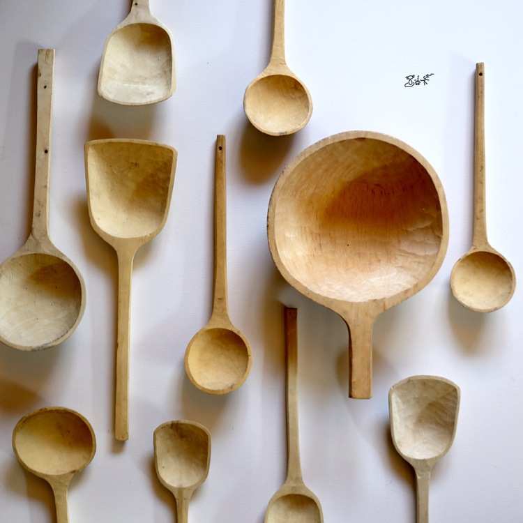 木友勺云南茶马古道雕刻面具烙铁画手削舀水木铲无漆原木