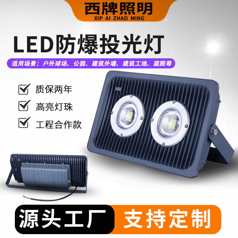隧道灯LED防爆灯工地施工100W低压36V防爆投光灯仓库厂房照明灯具