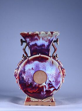 宋官窑 钧如意大华摆件 月瓷