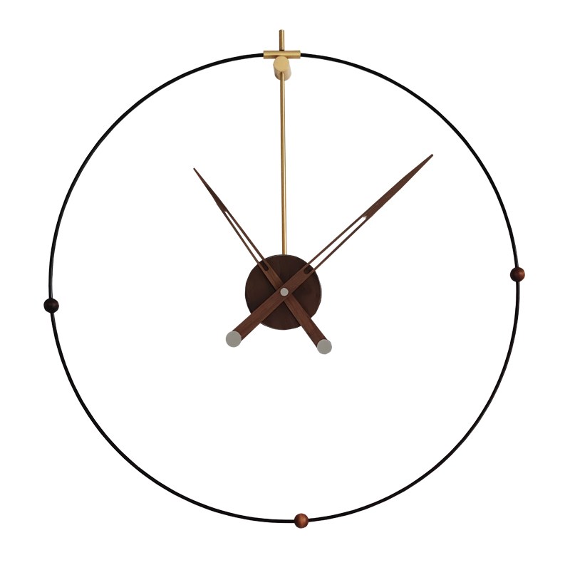 极简高级感餐厅背k景墙时钟简约现代挂钟客厅创意个性玄关静音钟