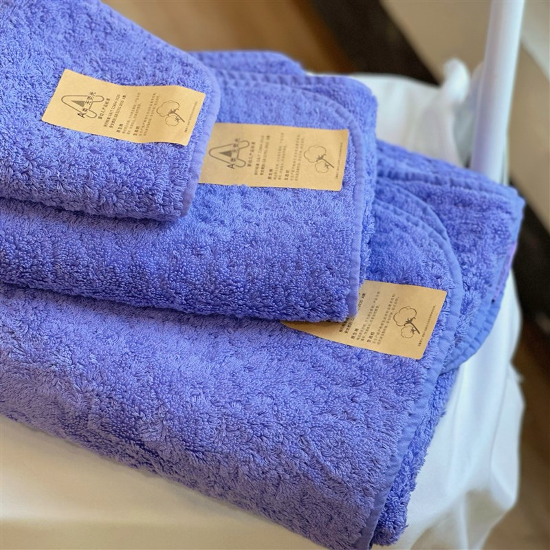 新疆长绒棉柔软吸水多彩浴室家用浴巾毛巾W 加大加厚款