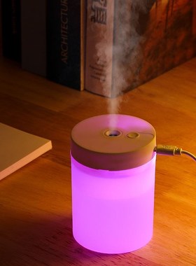新款圆型夜灯加湿器 rUSB迷你车载空气净化器家用加湿器礼品