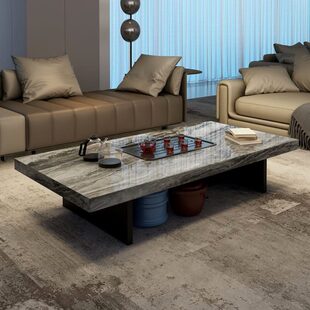 办公室板岩泡茶现代简约台喝茶一体茶几小户型全自动茶桌家用客厅