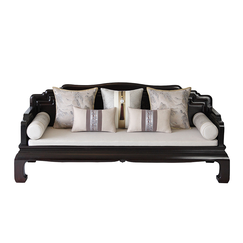 中式红木沙发坐垫高端客厅新中式罗汉床垫子五件套X四季通用定制