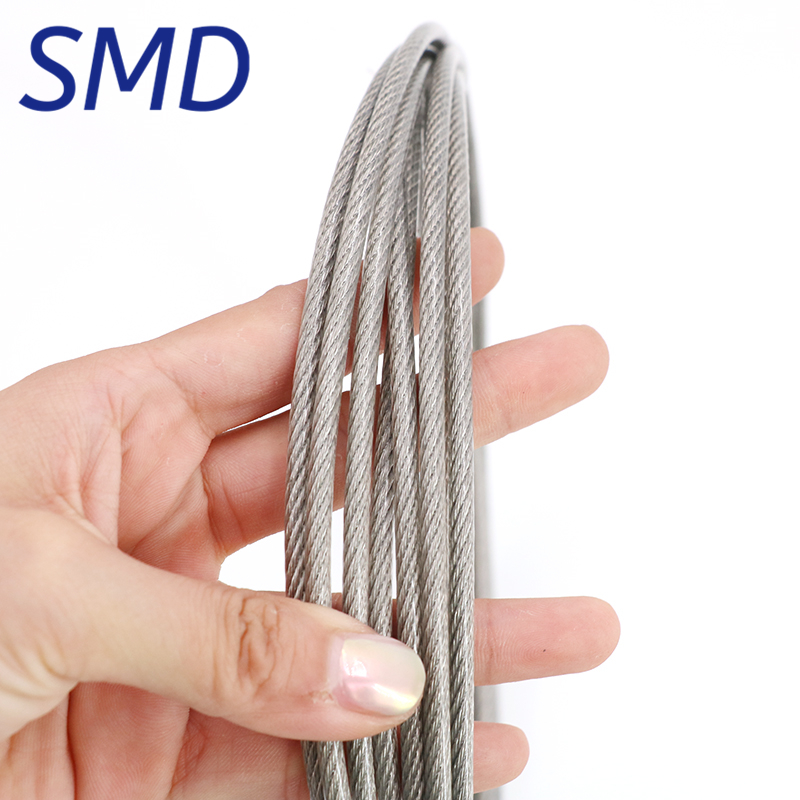 钢丝绳304不i锈钢包塑 葡萄架钢丝 晾衣绳包胶大棚线拉线包皮跳绳