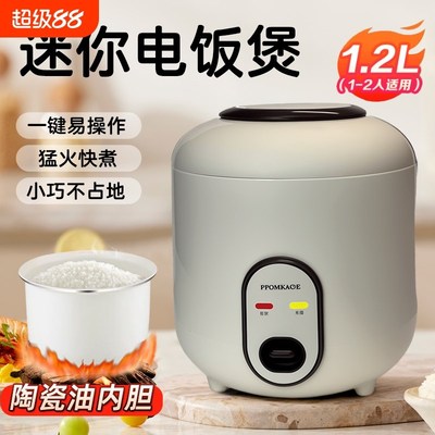 小型电饭锅2人新款迷你电饭煲多功D能2L宿舍煮饭锅家用1到3人