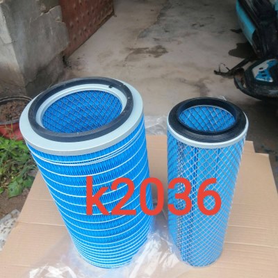 K2036空气滤芯适配玉柴空滤东风货车4108/4110发动机自卸车滤清器