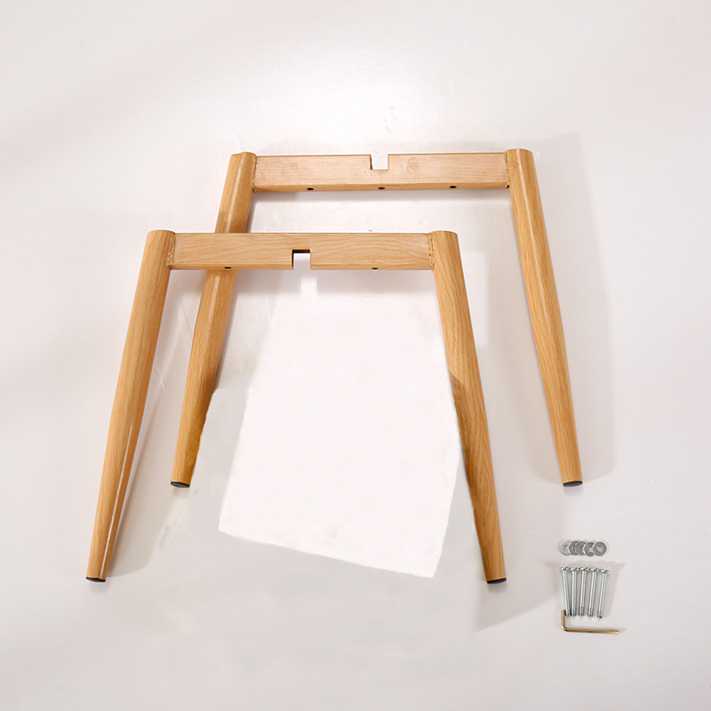 简约铁艺仿木纹茶几桌腿办公家具桌脚吧台N腿桌花盆支架凳子脚