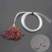 连柄钩钩对成品子线双付章鱼二海钓鱼钩钩管钩绑好线串钩钓组喙