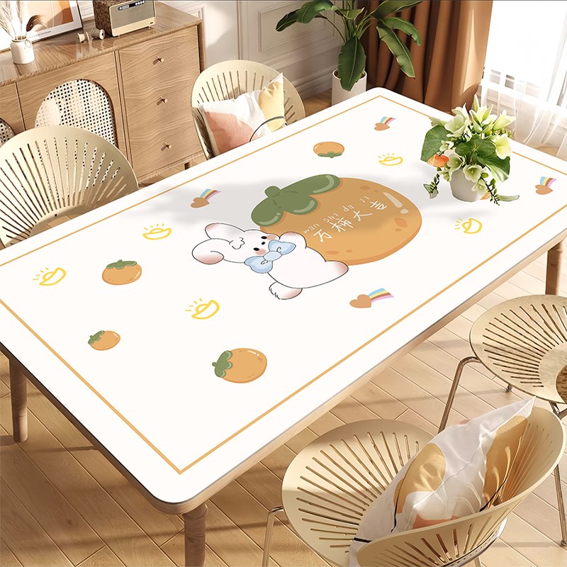 隔热餐桌垫防油防水防烫免洗桌布轻奢F高级感皮革桌面保护茶几桌