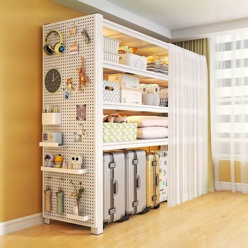 阳台置物架下空式行李箱r上方收纳架子家用多层落地储物架钢制货