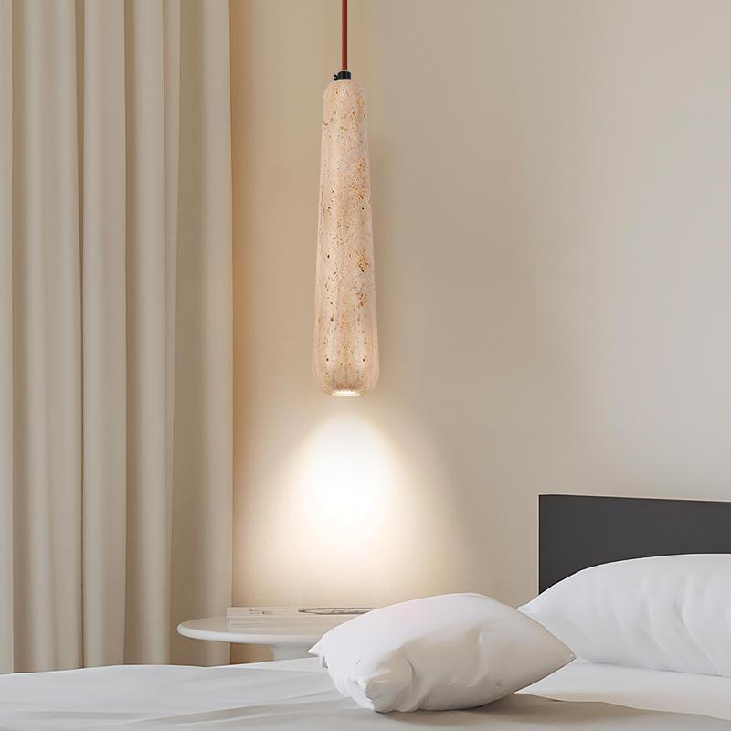 黄洞石日式侘寂风卧室床头吊灯设计师高级感复古北欧餐厅岛台吊灯