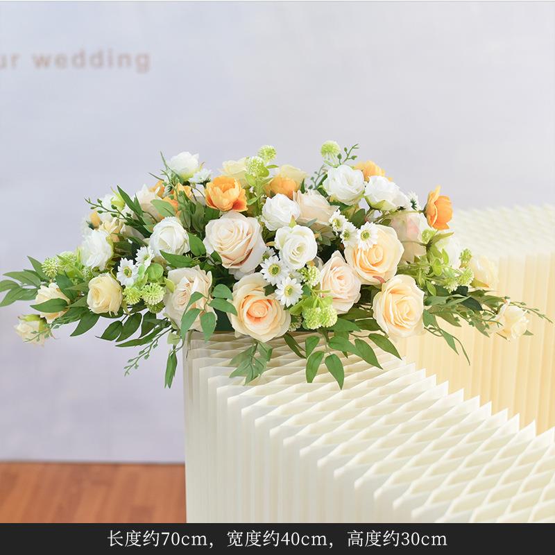 会议桌花仿真假花束摆件客厅酒店店铺签到台前台桌面装饰花艺摆设