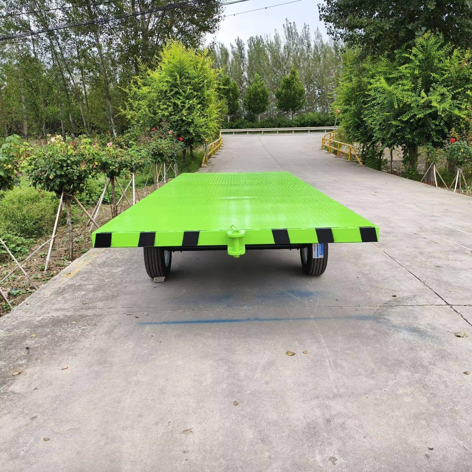 厂区货物运输车3吨物流搬运车道路全挂车挖机平板拖车