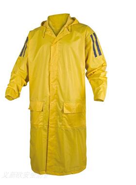 代尔塔407007连体式雨衣PVC涂层户外工作服防水防雨防风透气黄色