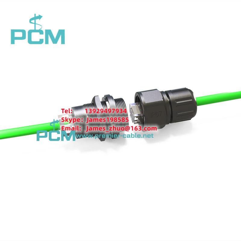 CAT6 RJ45屏蔽工业面板安装以太网母对母馈通耦器-防水RJ45连接器