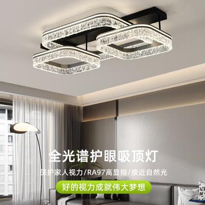 意式轻奢2024年新款冰裂纹设计师客厅灯led吸顶灯高端大气卧室灯