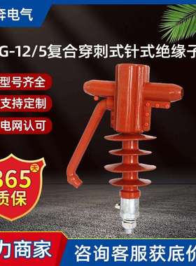 FEG-12/5复合穿刺式防雷针式绝缘子高压支柱FXG-10KV硅橡胶线路型