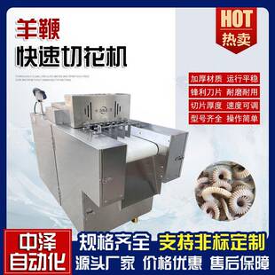 羊鞭切花机中泽鱼肉一次成型十字网纹切花机器肉类食品割花机