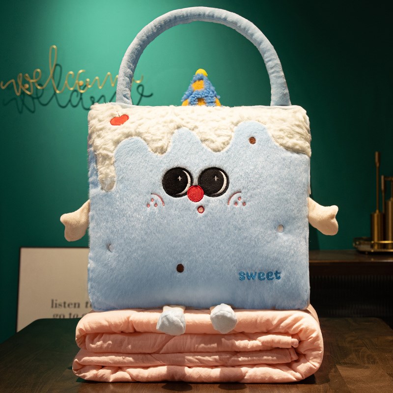 抱枕被子两用办公室午睡折叠毯子D二合一午休枕头被汽车载内靠枕