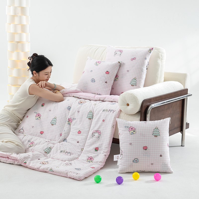 A类/全b棉抱枕被子两用二合一车用午睡车载枕头被车上折叠靠枕毯