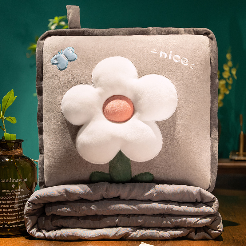 抱枕被子两用汽j车靠枕办公室折叠毯子车载午睡枕头二合一睡觉车