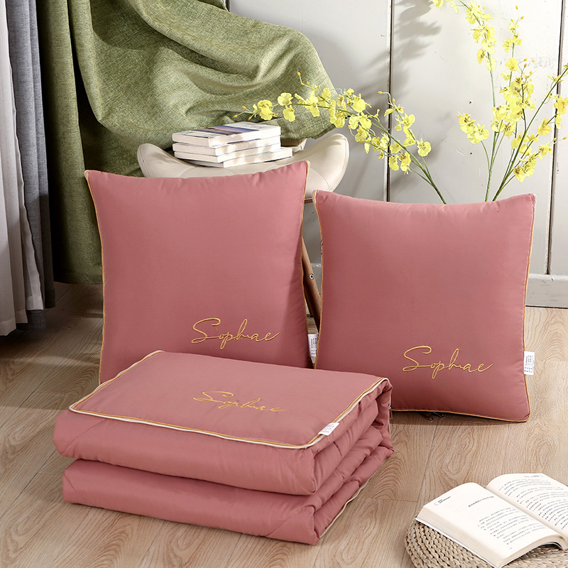 抱枕被子两用办公室靠垫车内睡觉被子沙发高U档抱枕被二合一