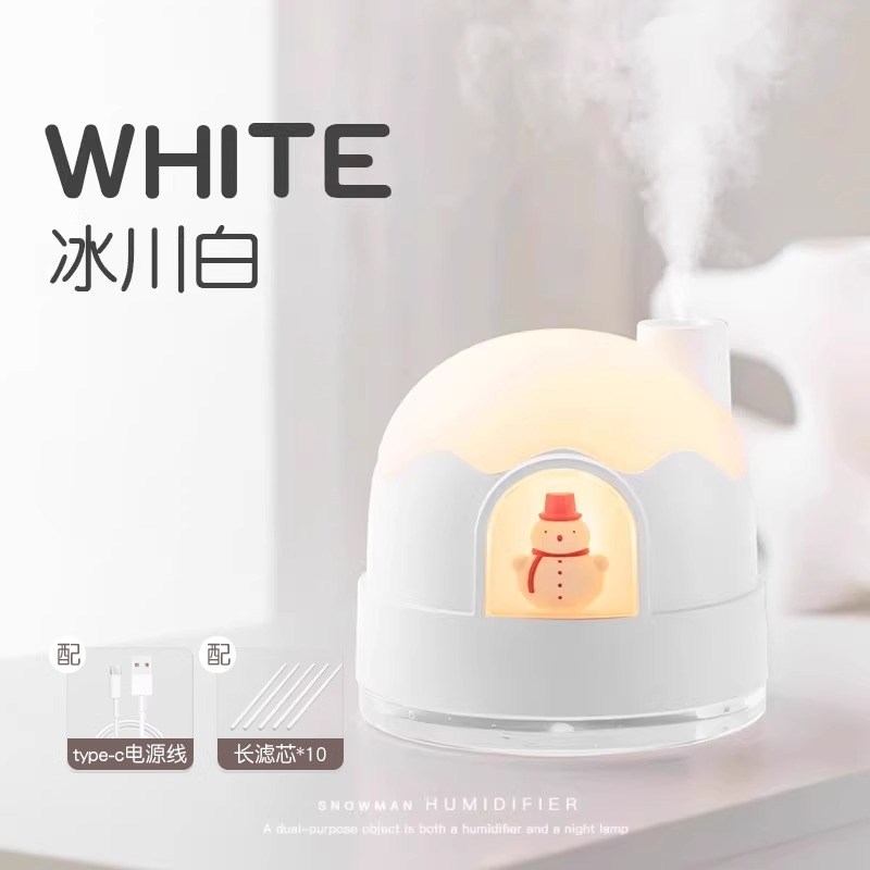 雪屋空气加湿器静音小型宿舍学生桌面可爱实用生日礼物Y交换圣诞