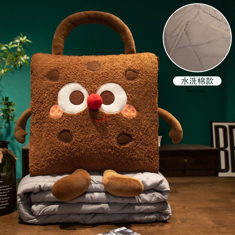 抱枕被子a两用办公室男生款折叠午睡枕头毯汽车靠枕女生睡觉二合