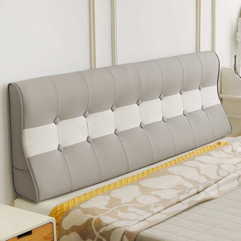 新款航空皮生态双kS护腰型专利产品无床头榻榻米床头靠垫靠背软包