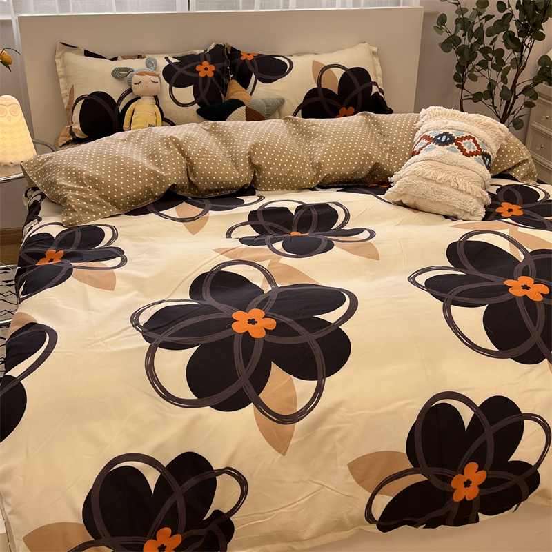 水洗棉男学生f宿舍夏季1.5m床上三件套床单人被套上下铺被子四件