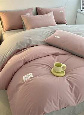 纯棉被套单件150x200x230学生宿舍单人被罩全棉水洗棉磨毛被单180