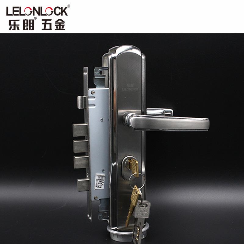不锈钢304豪华面板锁防盗门锁 欧式实木门把手锁入户门执手锁
