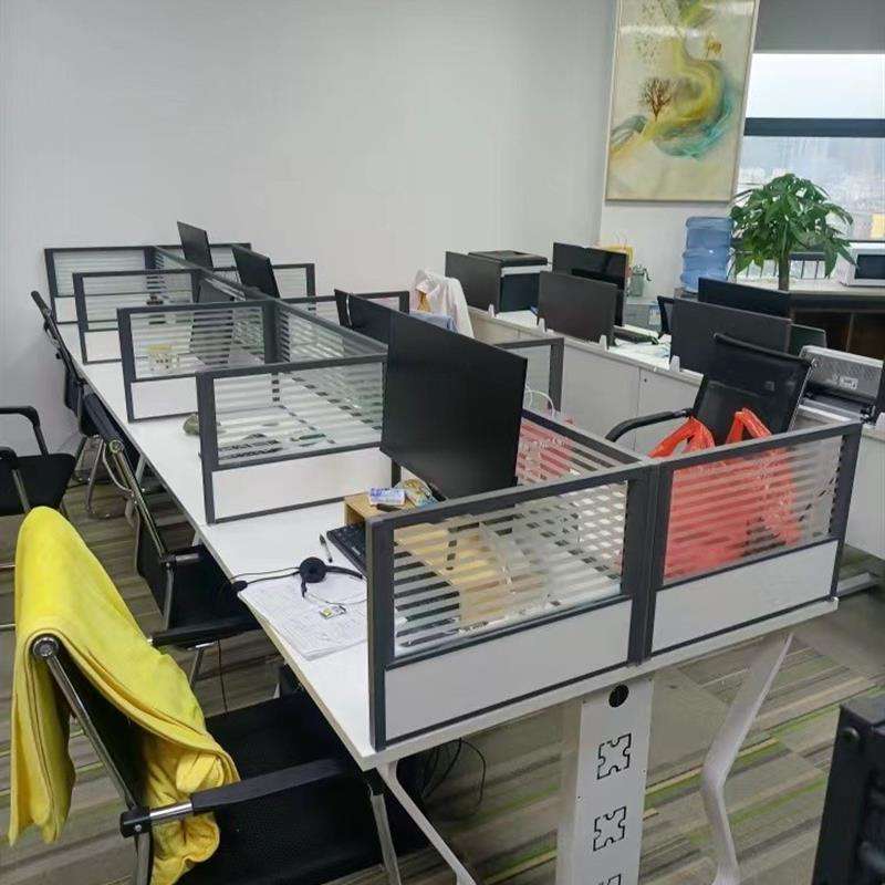 挡板办公室断定隔音防玻璃铝合金办公办公办公桌桌面风挡屏风围挡